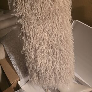 Steve Madden Cream Faux Fur Boots